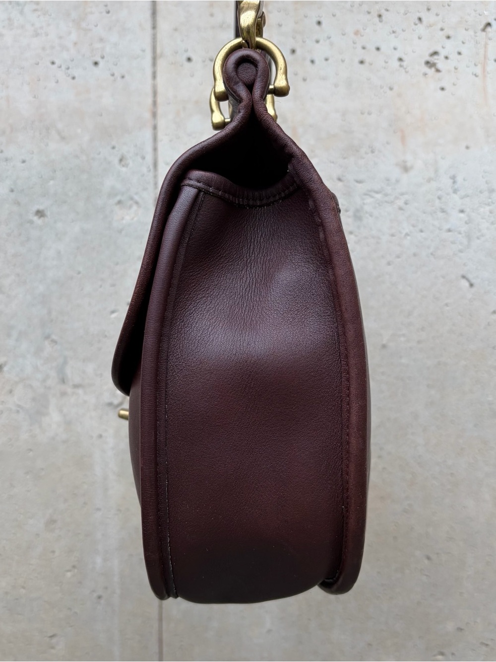 *RARE* Coach Sherbourne #9987 Mahogany Leather VTG 90s Top Handle Turnlock Bag - Picture 6 of 13
